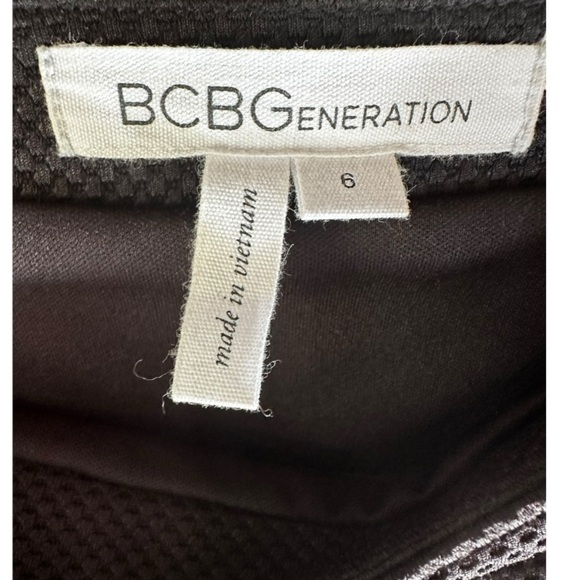 BCBGeneration Black Side Zip Pleated Skater Mini Skirt Retro 90s Preppy - Picture 3 of 8